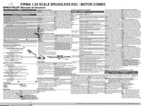 Firma Sensored Brushless ESC /Motor Combo Instruction Manual - Multilingual (4)
