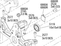 Hoss 4X4 VXL (90076-4) Transmission Assembly Exploded View
