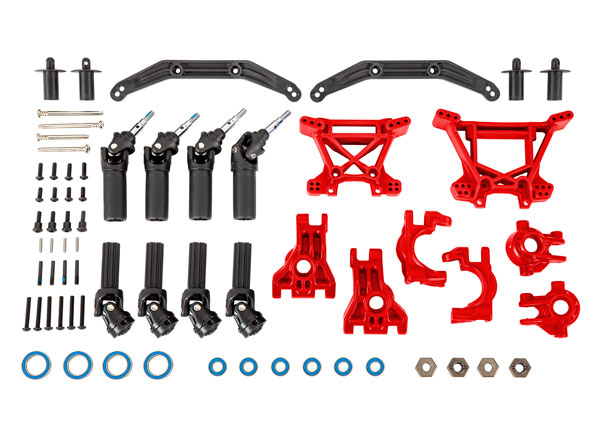 Extreme Heavy-Duty Upgrade Kit (9080R) Parts Layout (Red)